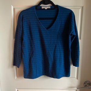 Ann Taylor Loft blue striped sweater